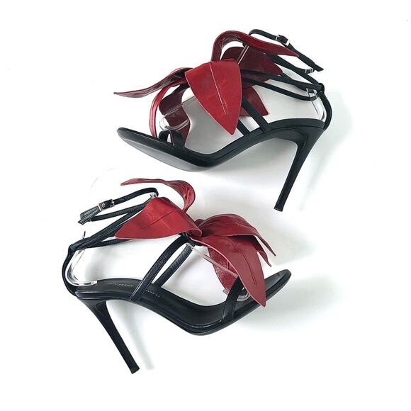 Giuseppe Zanotti Lilium Flower Appliqué Strappy High Heel Sandals 37 - Picture 7 of 13